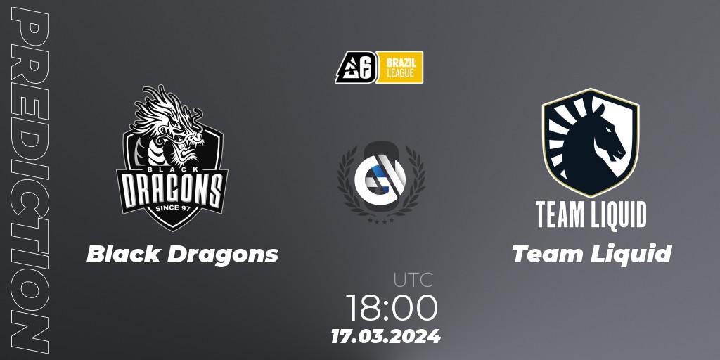 Pronóstico Black Dragons - Team Liquid. 17.03.24, Rainbow Six, Brazil League 2024 - Stage 1