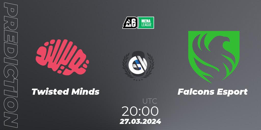 Pronóstico Twisted Minds - Falcons Esport. 27.03.2024 at 20:00, Rainbow Six, MENA League 2024 - Stage 1