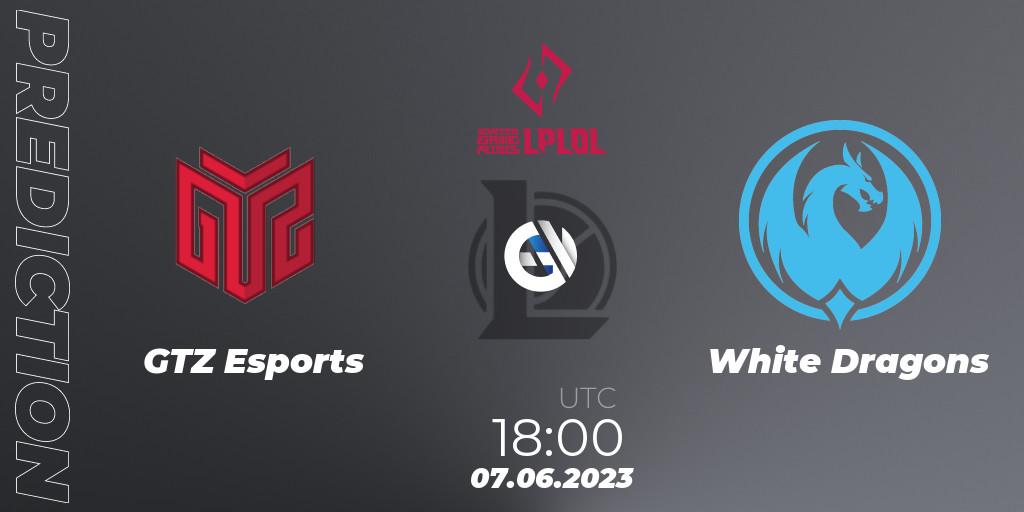 Pronóstico GTZ Esports - White Dragons. 07.06.2023 at 18:00, LoL, LPLOL Split 2 2023 - Group Stage