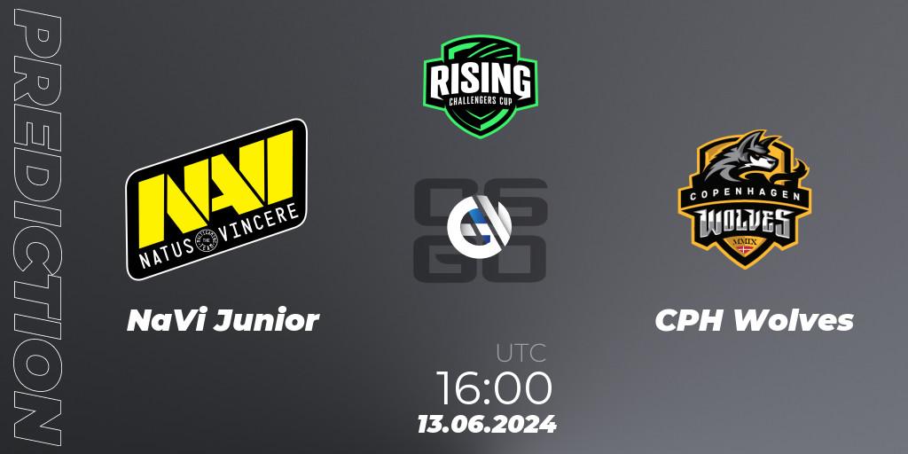 Pronóstico NaVi Junior - CPH Wolves. 13.06.2024 at 16:00, Counter-Strike (CS2), Rising Challengers Cup #1