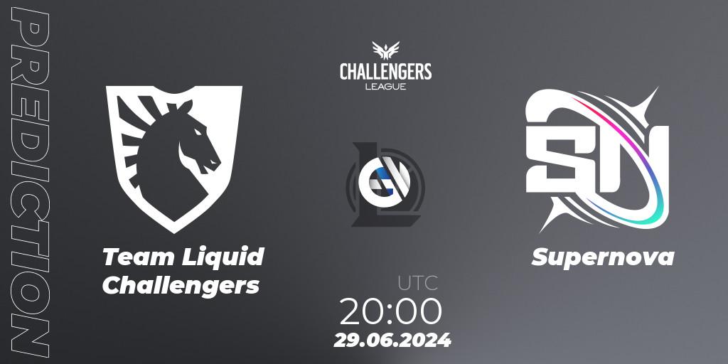 Pronóstico Team Liquid Challengers - Supernova. 29.06.2024 at 20:00, LoL, NACL Summer 2024 - Group Stage