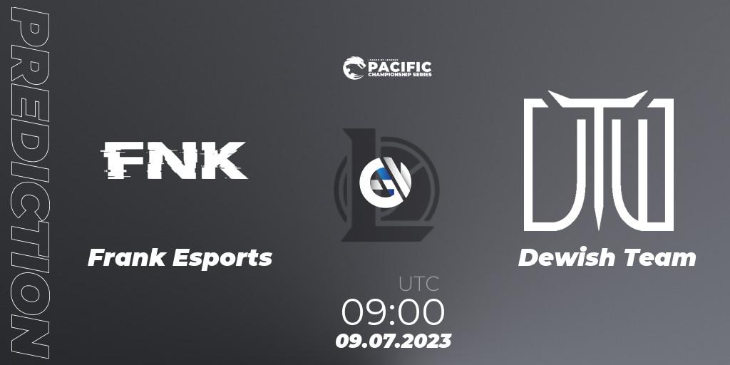 Pronóstico Frank Esports - Dewish Team. 09.07.2023 at 09:00, LoL, PACIFIC Championship series Group Stage