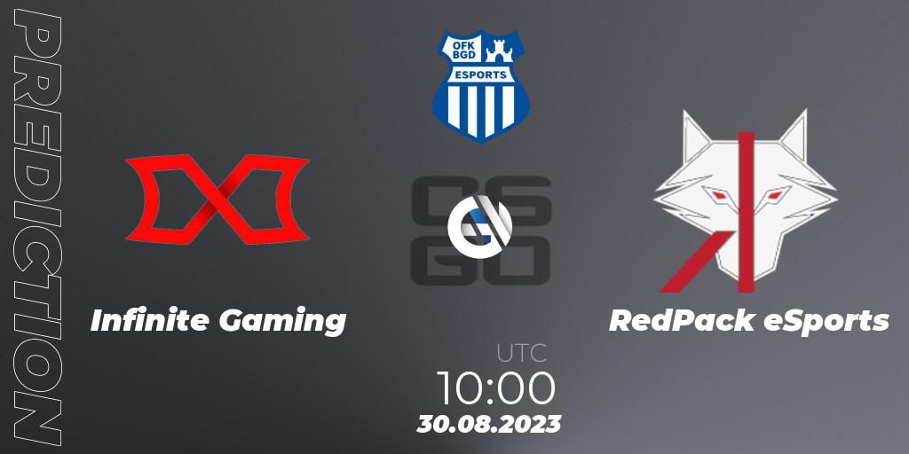 Pronóstico Infinite Gaming - RedPack eSports. 30.08.23, CS2 (CS:GO), OFK BGD Esports Series #1: Balkan Closed Qualifier