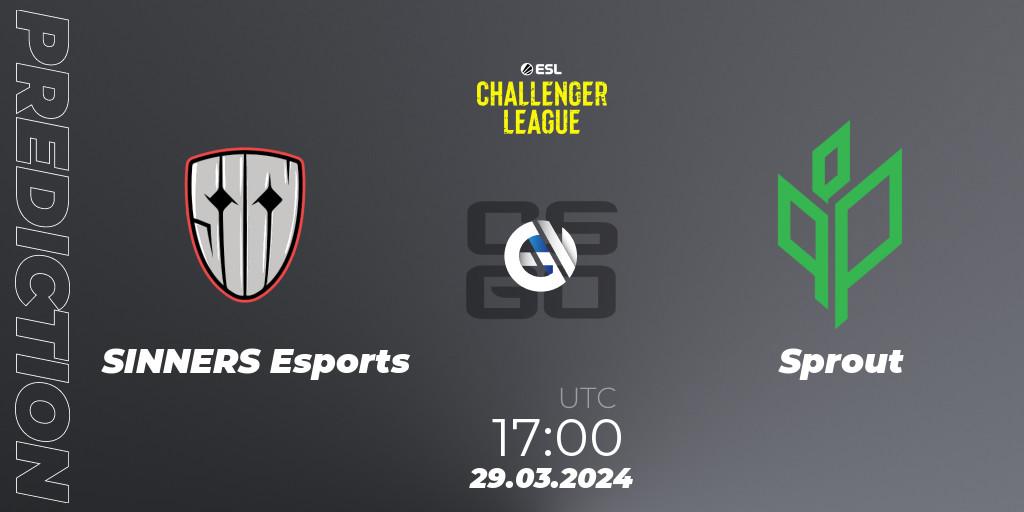 Pronóstico SINNERS Esports - ex-Sprout. 29.03.24, CS2 (CS:GO), ESL Challenger League Season 47: Europe