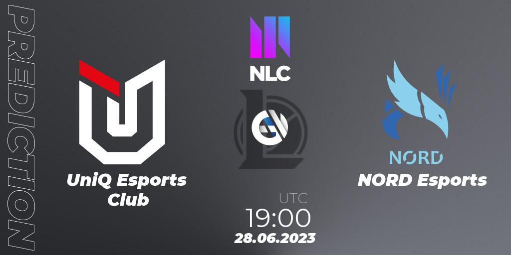 Pronóstico UniQ Esports Club - NORD Esports. 28.06.23, LoL, NLC Summer 2023 - Group Stage