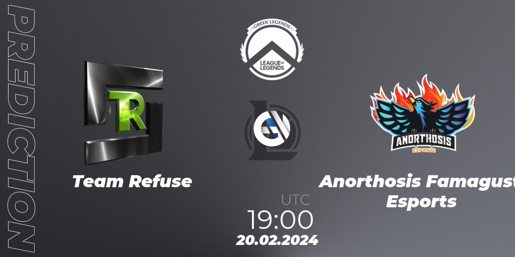 Pronóstico Team Refuse - Anorthosis Famagusta Esports. 20.02.24, LoL, GLL Spring 2024