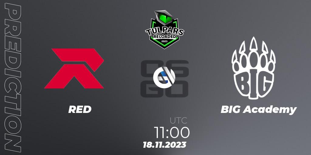 Pronóstico RED - BIG Academy. 18.11.2023 at 11:00, Counter-Strike (CS2), Monsters Reloaded 2023: German Qualifier