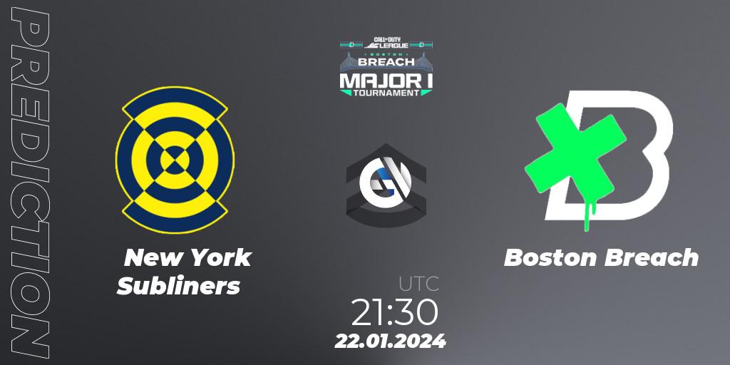 Pronóstico New York Subliners - Boston Breach. 21.01.2024 at 21:30, Call of Duty, Call of Duty League 2024: Stage 1 Major Qualifiers