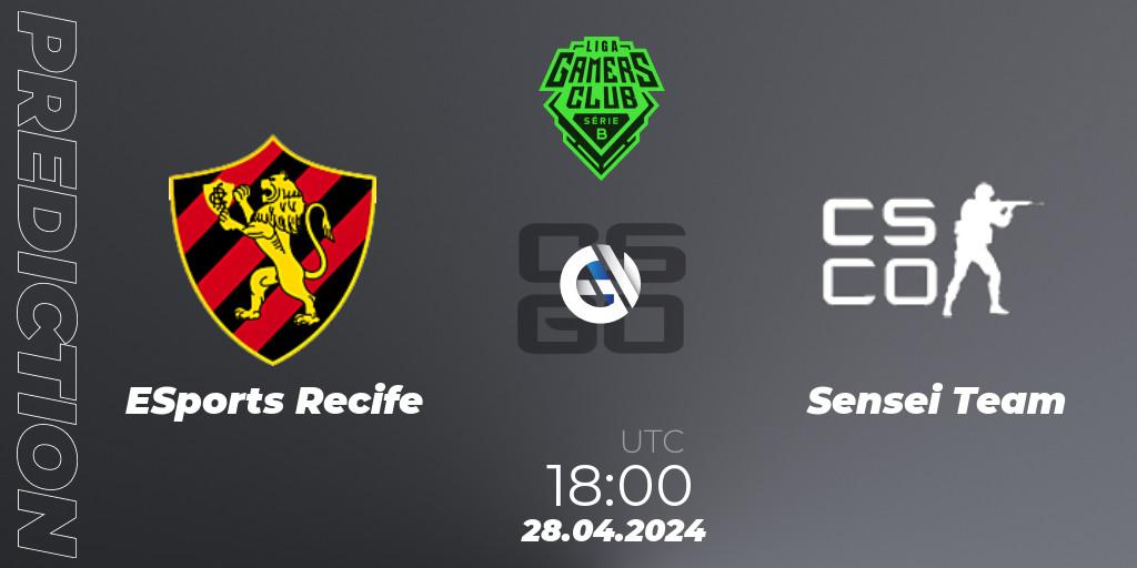 Pronóstico ESports Recife - Sensei Team. 28.04.2024 at 18:00, Counter-Strike (CS2), Gamers Club Liga Série B: April 2024