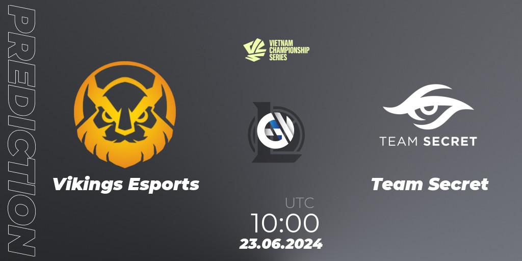 Pronóstico Vikings Esports - Team Secret. 19.07.2024 at 10:00, LoL, VCS Summer 2024 - Group Stage