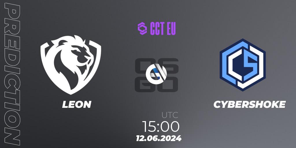 Pronóstico LEON - CYBERSHOKE. 12.06.2024 at 15:00, Counter-Strike (CS2), CCT Season 2 European Series #6 Play-In