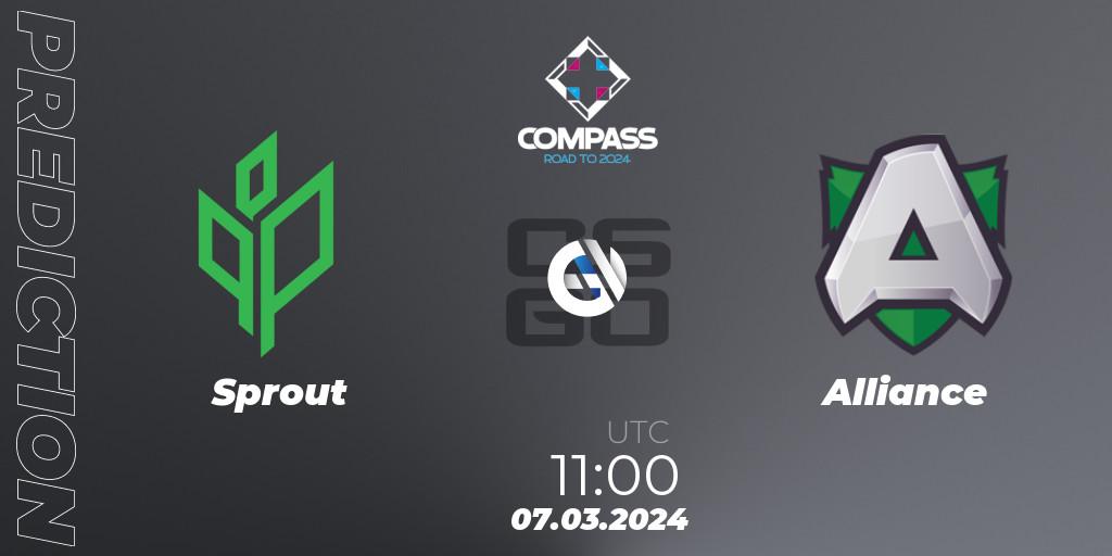 Pronóstico Sprout - Alliance. 07.03.2024 at 11:00, Counter-Strike (CS2), YaLLa Compass Spring 2024 Contenders
