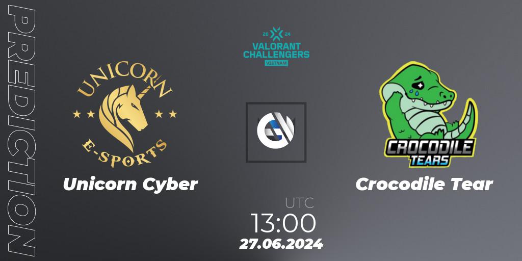 Pronóstico Unicorn Cyber - Crocodile Tear. 27.06.2024 at 13:00, VALORANT, VALORANT Challengers 2024: Vietnam Split 2