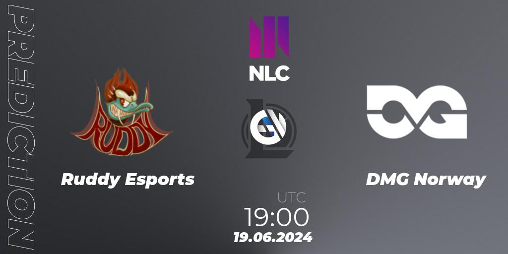 Pronóstico Ruddy Esports - DMG Norway. 19.06.2024 at 19:00, LoL, NLC 1st Division Summer 2024