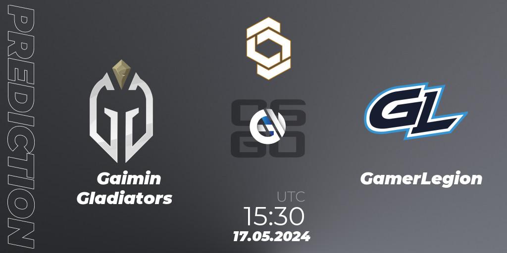 Pronóstico Gaimin Gladiators - GamerLegion. 17.05.2024 at 16:00, Counter-Strike (CS2), CCT Global Finals
