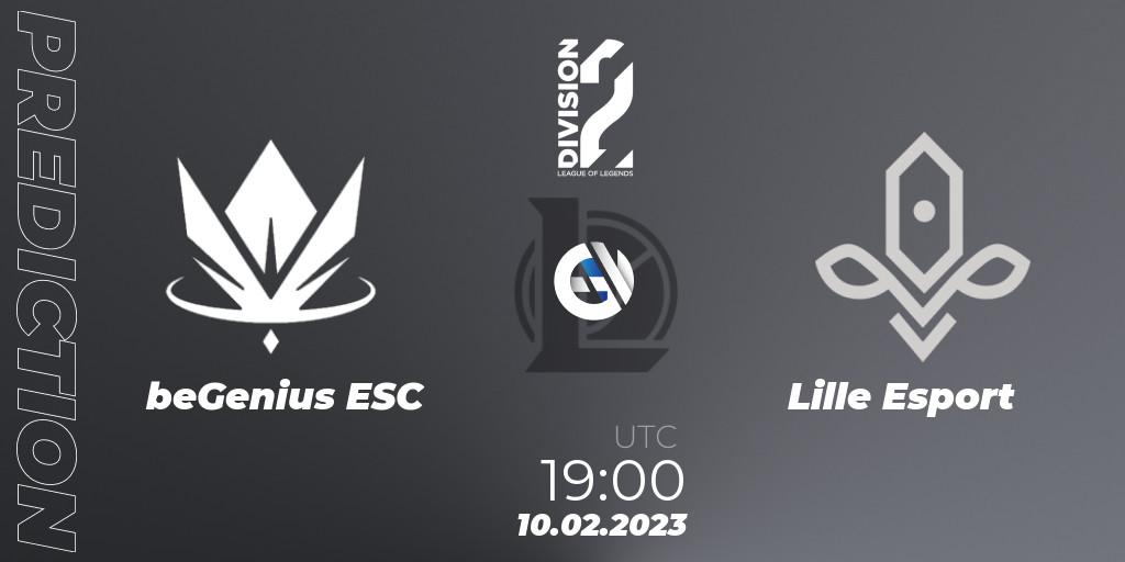 Pronóstico beGenius ESC - Lille Esport. 10.02.2023 at 19:15, LoL, LFL Division 2 Spring 2023 - Group Stage