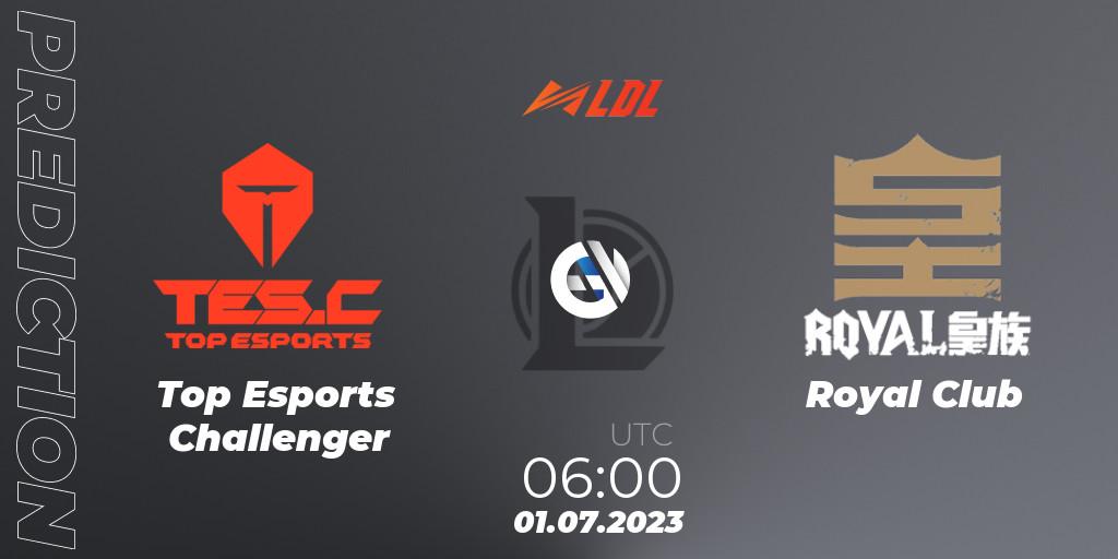 Pronóstico Top Esports Challenger - Royal Club. 01.07.2023 at 06:00, LoL, LDL 2023 - Regular Season - Stage 3