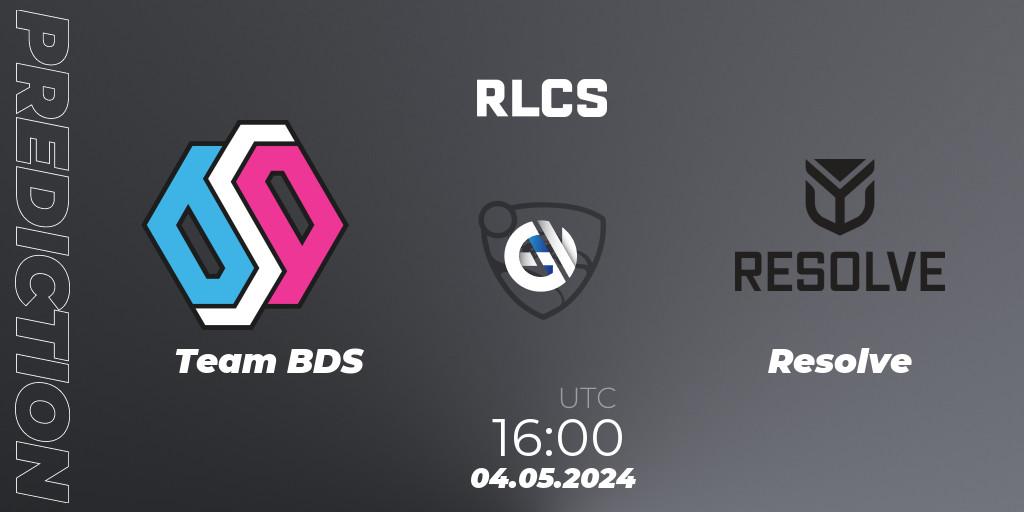 Pronóstico Team BDS - Resolve. 04.05.2024 at 16:00, Rocket League, RLCS 2024 - Major 2: EU Open Qualifier 4