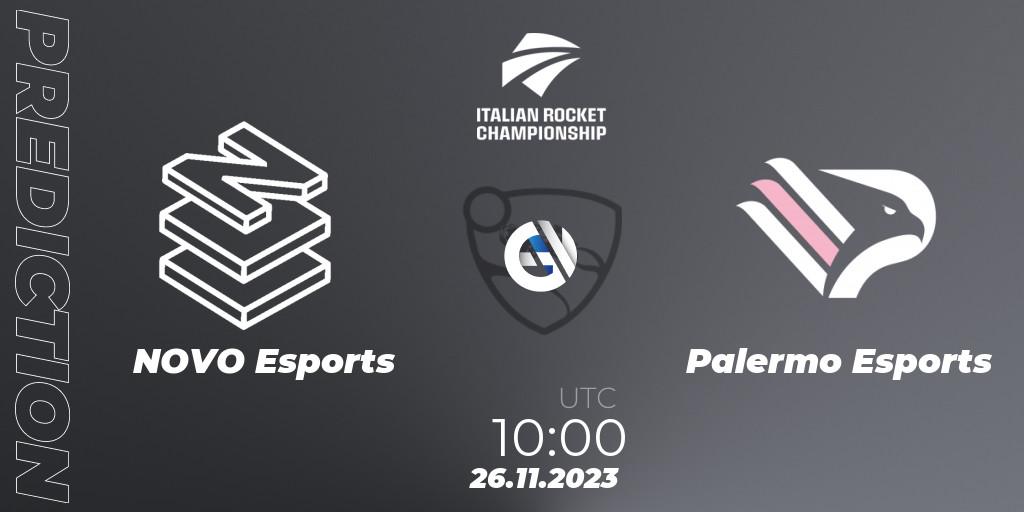 Pronóstico NOVO Esports - Palermo Esports. 26.11.2023 at 10:00, Rocket League, Italian Rocket Championship Season 11 Serie A Finals