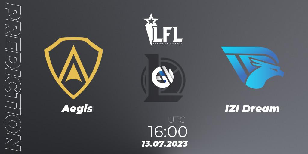Pronóstico Aegis - IZI Dream. 13.07.2023 at 16:00, LoL, LFL Summer 2023 - Group Stage
