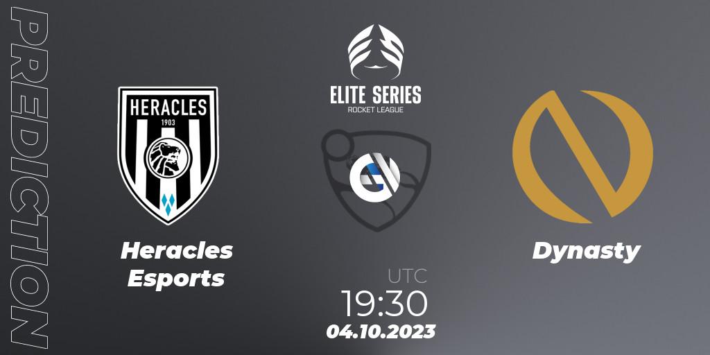 Pronóstico Heracles Esports - Dynasty. 04.10.2023 at 19:40, Rocket League, Elite Series Fall 2023