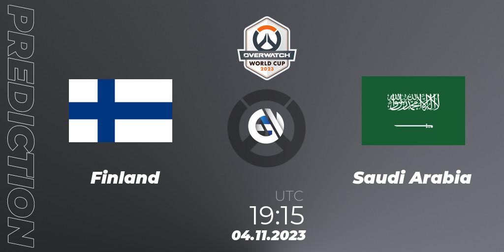 Pronóstico Finland - Saudi Arabia. 04.11.23, Overwatch, Overwatch World Cup 2023