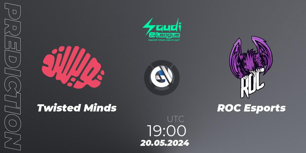 Pronóstico Twisted Minds - ROC Esports. 20.05.2024 at 19:00, Overwatch, Saudi eLeague 2024 - Major 2 Phase 1