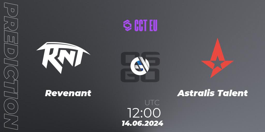 Pronóstico Revenant (Indian team) - Astralis Talent. 14.06.2024 at 12:00, Counter-Strike (CS2), CCT Season 2 European Series #6 Play-In