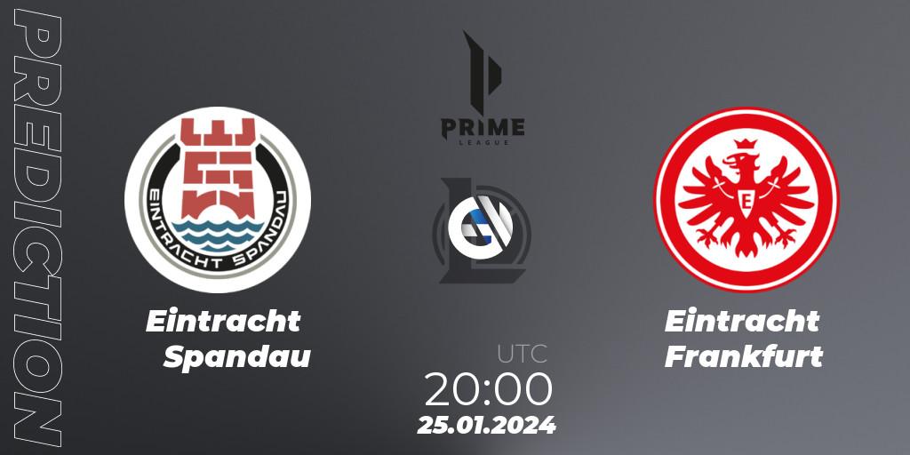 Pronóstico Eintracht Spandau - Eintracht Frankfurt. 25.01.2024 at 20:00, LoL, Prime League Spring 2024 - Group Stage