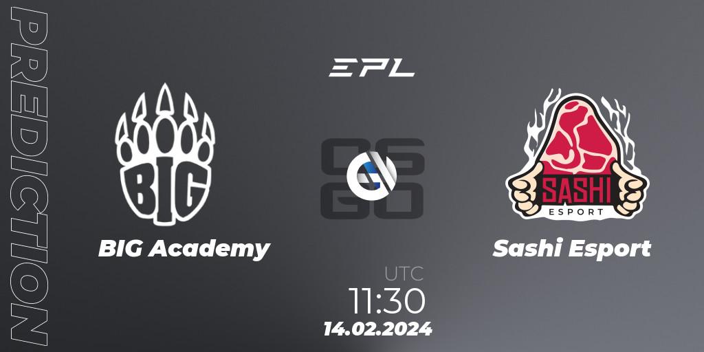 Pronóstico BIG Academy - Sashi Esport. 14.02.24, CS2 (CS:GO), European Pro League Season 15: Division 2