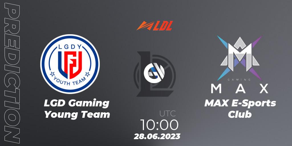 Pronóstico LGD Gaming Young Team - MAX E-Sports Club. 28.06.2023 at 11:00, LoL, LDL 2023 - Regular Season - Stage 3