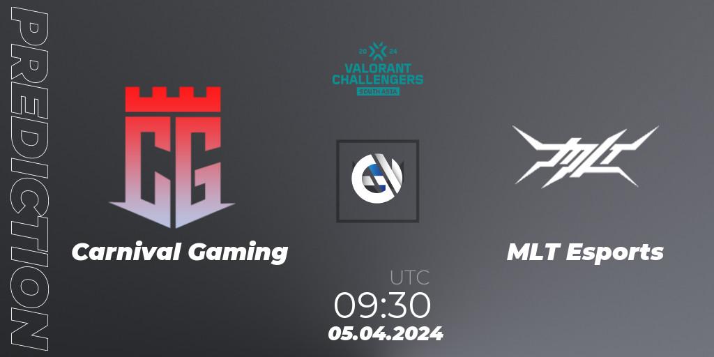 Pronóstico Carnival Gaming - MLT Esports. 05.04.2024 at 09:30, VALORANT, VALORANT Challengers 2024 South Asia: Split 1 - Cup 2