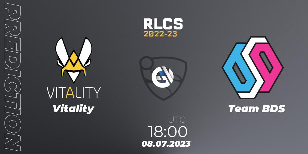 Pronóstico Vitality - Team BDS. 08.07.2023 at 19:15, Rocket League, RLCS 2022-23 Spring Major