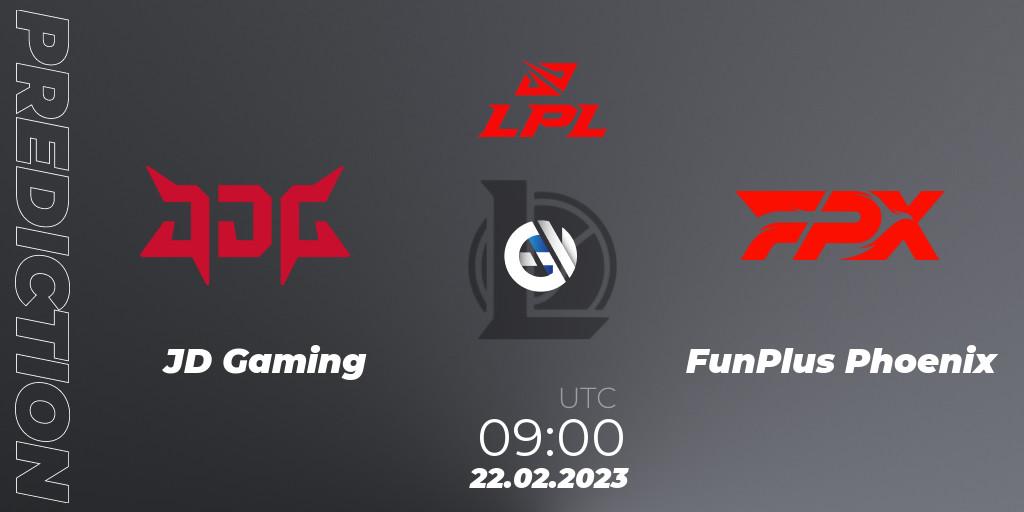 Pronóstico JD Gaming - FunPlus Phoenix. 22.02.23, LoL, LPL Spring 2023 - Group Stage