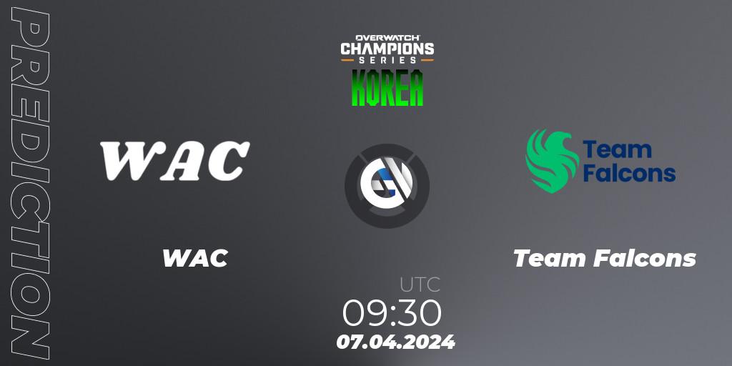 Pronóstico WAC - Team Falcons. 07.04.2024 at 09:30, Overwatch, Overwatch Champions Series 2024 - Stage 1 Korea