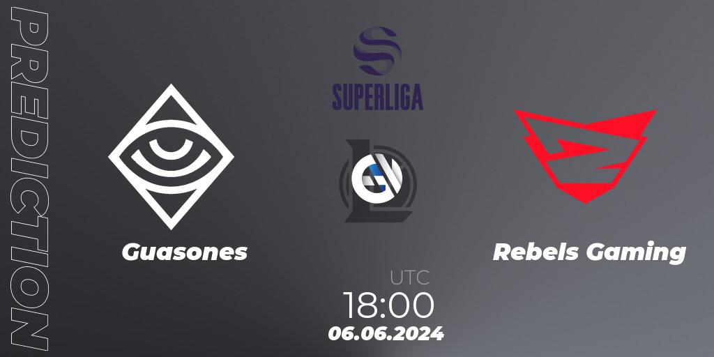 Pronóstico Guasones - Rebels Gaming. 06.06.2024 at 18:00, LoL, LVP Superliga Summer 2024