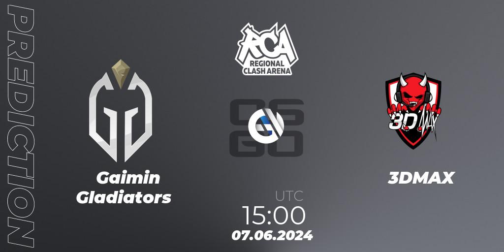 Pronóstico Gaimin Gladiators - 3DMAX. 07.06.2024 at 15:00, Counter-Strike (CS2), Regional Clash Arena Europe