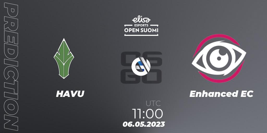 Pronóstico HAVU - Enhanced EC. 06.05.2023 at 16:00, Counter-Strike (CS2), Elisa Open Suomi Season 5