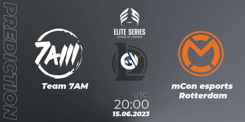 Pronóstico Team 7AM - mCon esports Rotterdam. 15.06.2023 at 20:00, LoL, Elite Series Summer 2023