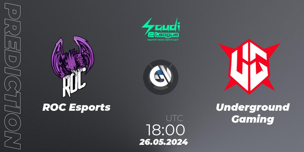 Pronóstico ROC Esports - Underground Gaming. 26.05.2024 at 18:00, Overwatch, Saudi eLeague 2024 - Major 2 Phase 2