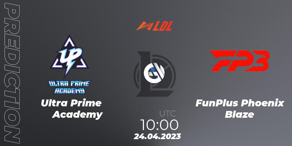 Pronóstico Ultra Prime Academy - FunPlus Phoenix Blaze. 24.04.2023 at 11:00, LoL, LDL 2023 - Regular Season - Stage 2