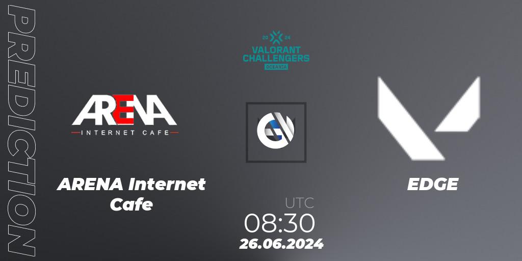 Pronóstico ARENA Internet Cafe - EDGE. 26.06.2024 at 08:30, VALORANT, VALORANT Challengers 2024 Oceania: Split 2