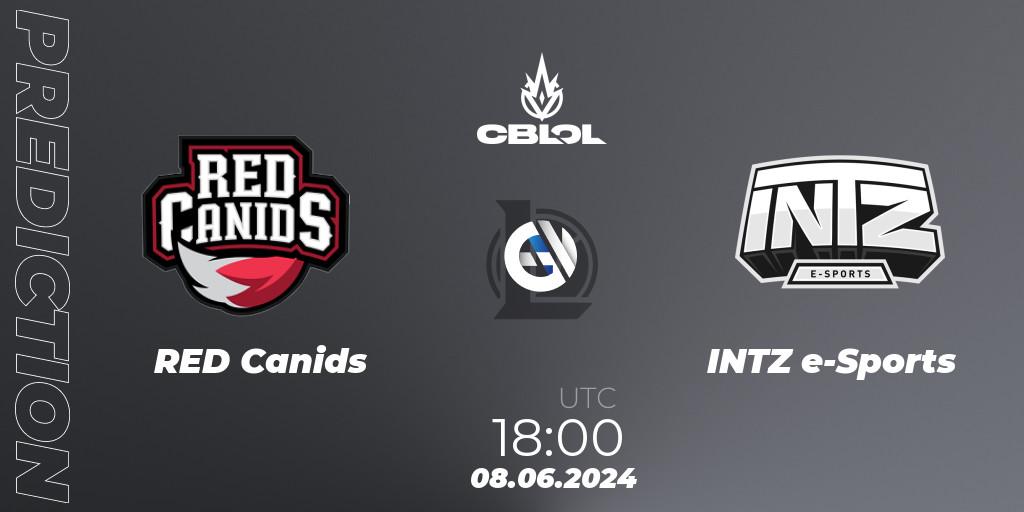 Pronóstico RED Canids - INTZ e-Sports. 08.06.2024 at 18:00, LoL, CBLOL Split 2 2024 - Group Stage