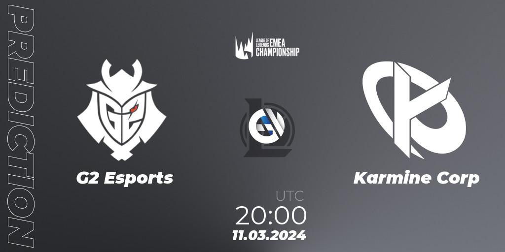 Pronóstico G2 Esports - Karmine Corp. 11.03.2024 at 20:00, LoL, LEC Spring 2024 - Regular Season