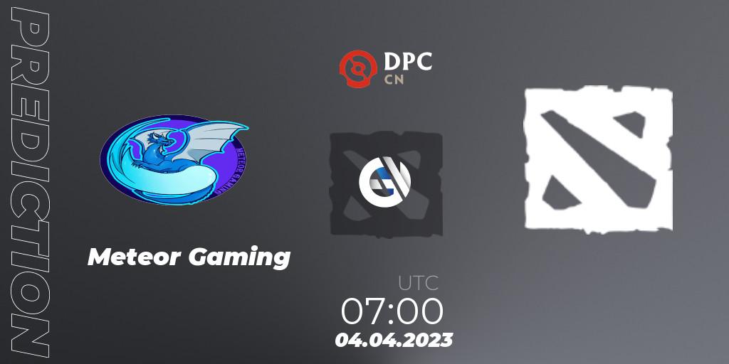 Pronóstico Meteor Gaming - 孤独摇滚. 04.04.2023 at 07:38, Dota 2, DPC 2023 Tour 2: CN Division II (Lower)