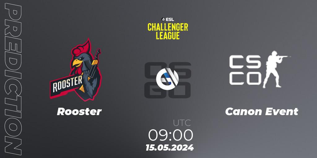 Pronóstico Rooster - Canon Event. 15.05.2024 at 09:00, Counter-Strike (CS2), ESL Challenger League Season 47: Oceania
