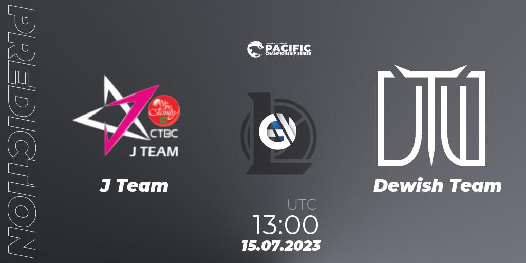 Pronóstico J Team - Dewish Team. 15.07.2023 at 13:00, LoL, PACIFIC Championship series Group Stage