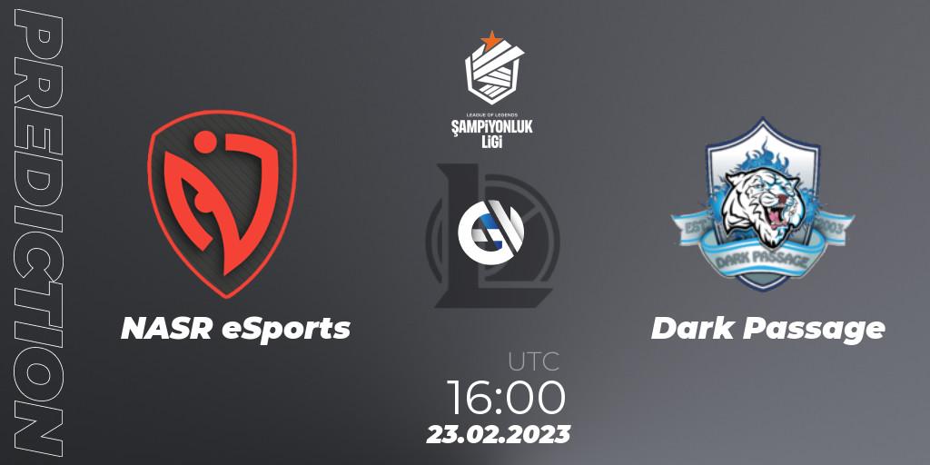 Pronóstico NASR eSports - Dark Passage. 23.02.2023 at 16:00, LoL, TCL Winter 2023 - Group Stage