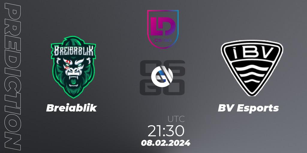 Pronóstico Breiðablik - ÍBV Esports. 08.02.24, CS2 (CS:GO), Icelandic Esports League Season 8: Regular Season