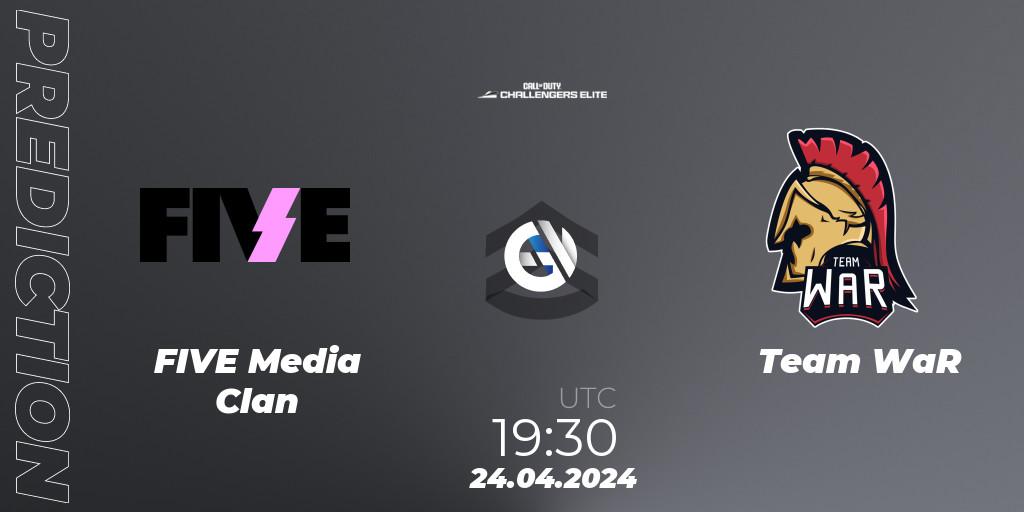 Pronóstico FIVE Media Clan - Team WaR. 24.04.2024 at 19:30, Call of Duty, Call of Duty Challengers 2024 - Elite 2: EU